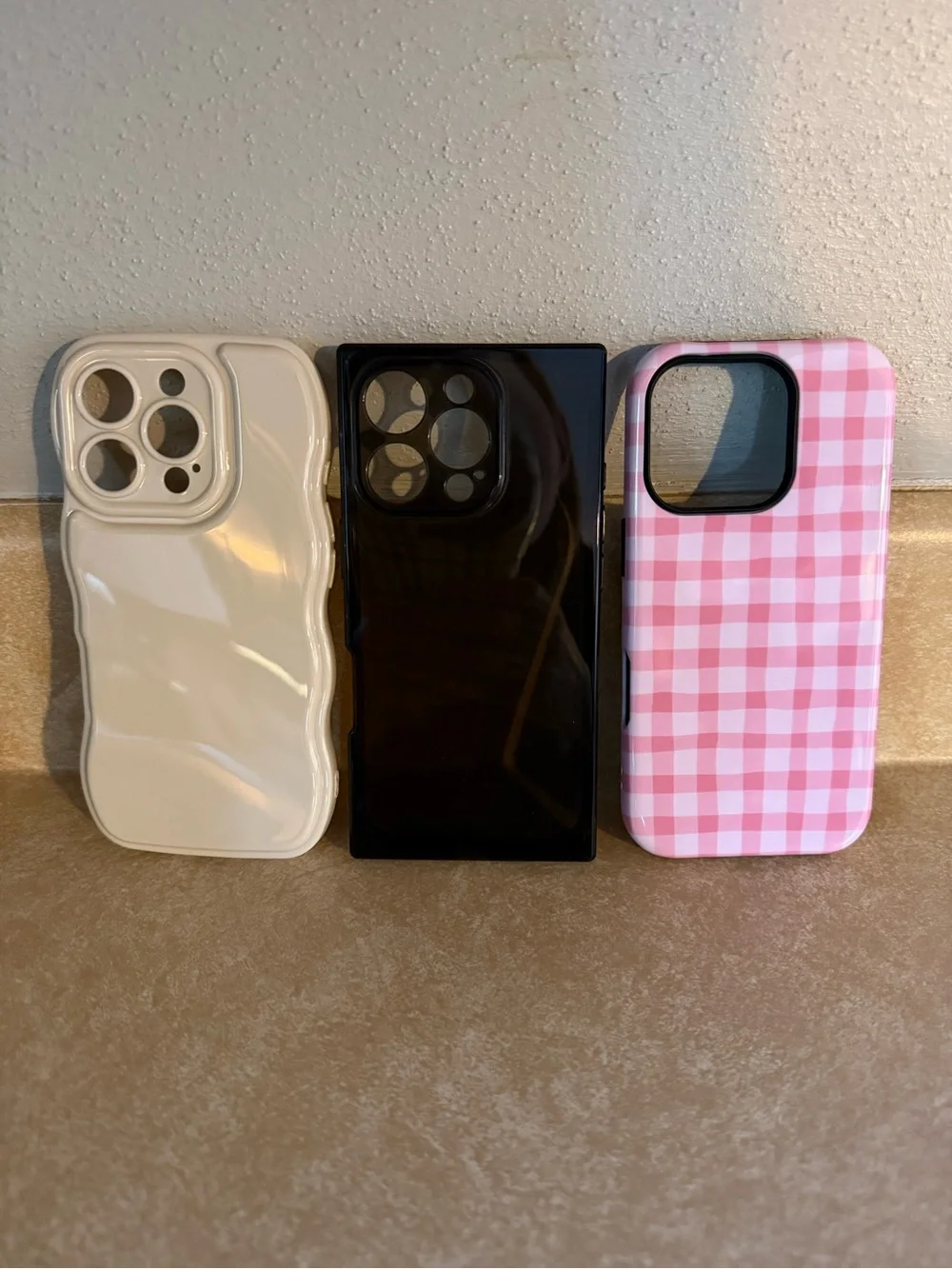 iPhone 16 Pro Case Bundle - Cream, Black, Pink, Clear, Yellow Stripe